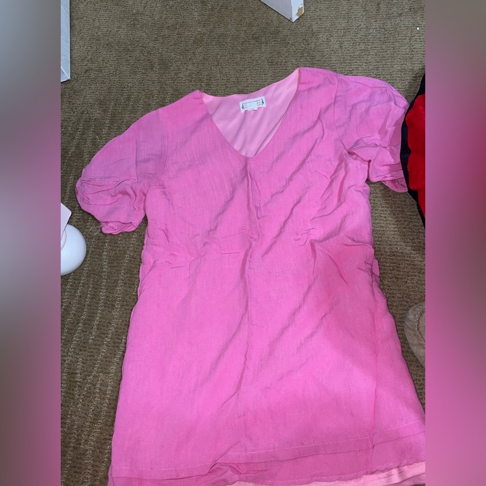 Pink dress from these three boutique